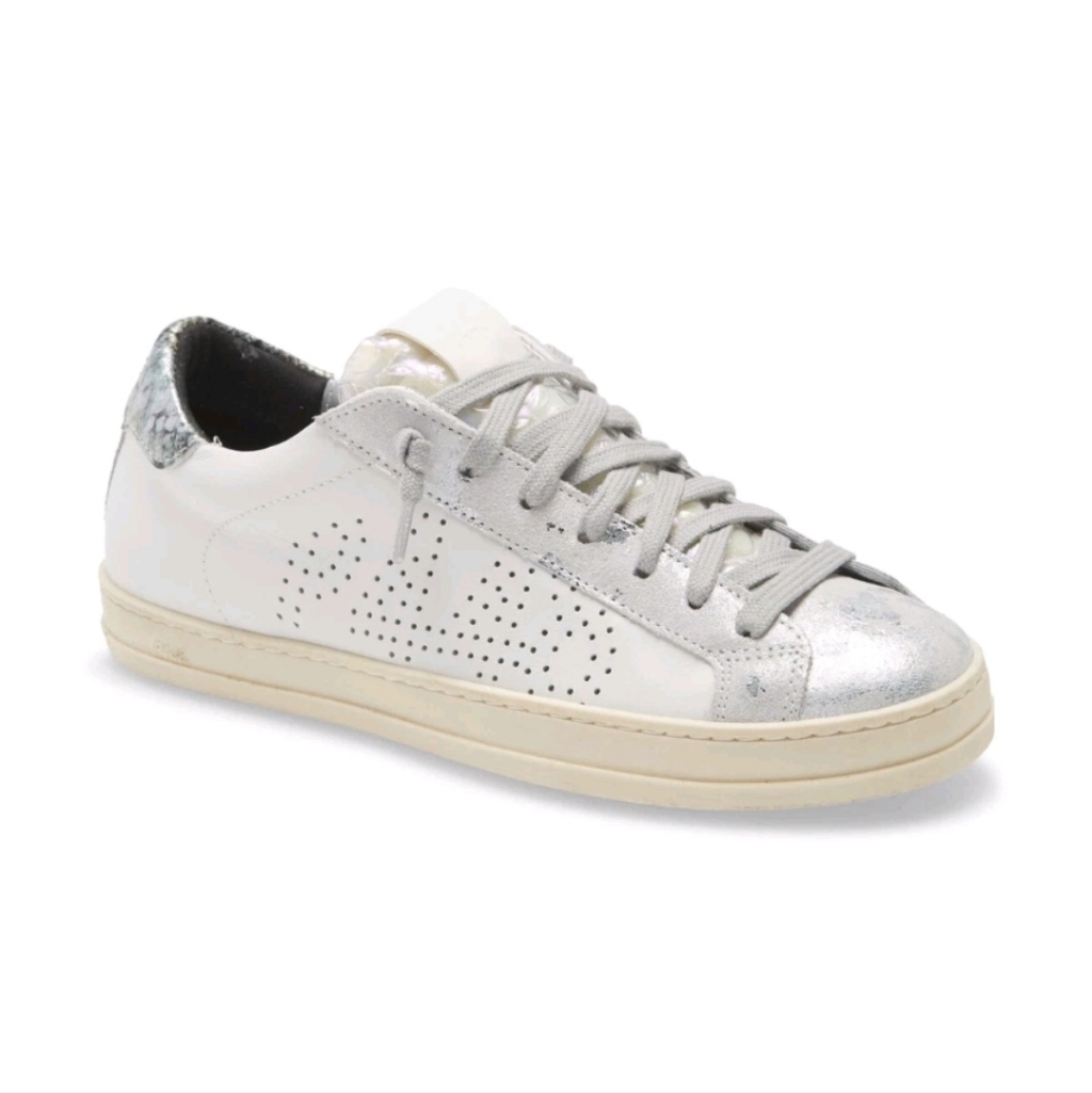 P448 John Paisley Low Top Sneakers White/Wasabi Round Toe